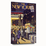 "Vintage New Yorker Poster – Classic NYC Movie Theater Scene"