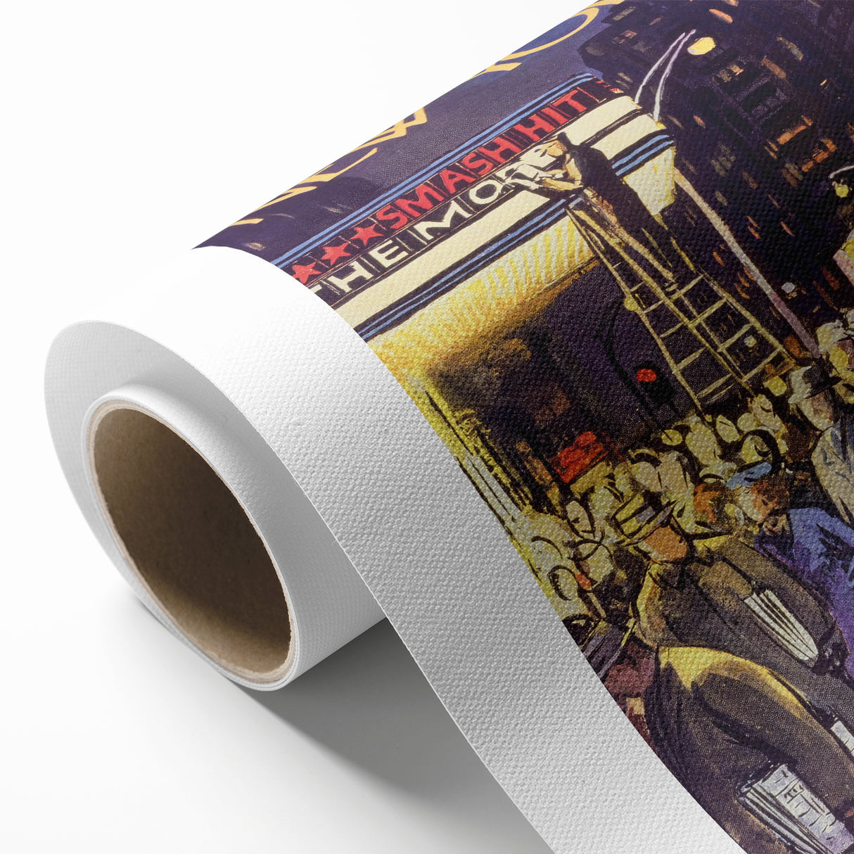 "Vintage New Yorker Poster – Classic NYC Movie Theater Scene"