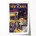 "Vintage New Yorker Poster – Classic NYC Movie Theater Scene"