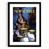 Vintage New Yorker Poster – Jazz Band Performance Art Print