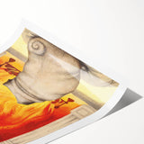 Vintage New Yorker Poster – Cozy Fireplace & Pug Illustration