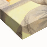 Vintage New Yorker Poster – Cozy Fireplace & Pug Illustration