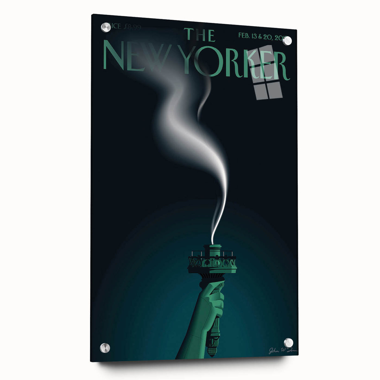 Vintage New Yorker Poster – Iconic Statue of Liberty Art Print