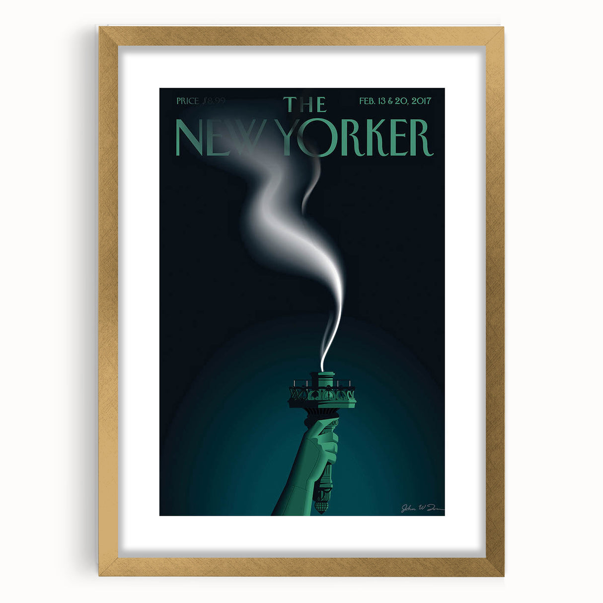 Vintage New Yorker Poster – Iconic Statue of Liberty Art Print