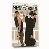 Vintage New Yorker Poster – Contrasting Subway Style Art Print