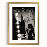 Vintage New Yorker Poster – Noir Fiction Scene Art Print
