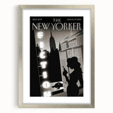 Vintage New Yorker Poster – Noir Fiction Scene Art Print