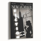 Vintage New Yorker Poster – Noir Fiction Scene Art Print