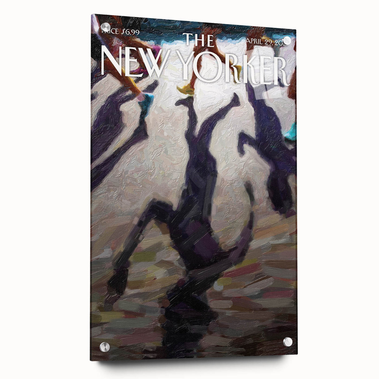 Vintage New Yorker Poster – Abstract Runner's Shadow Art Print