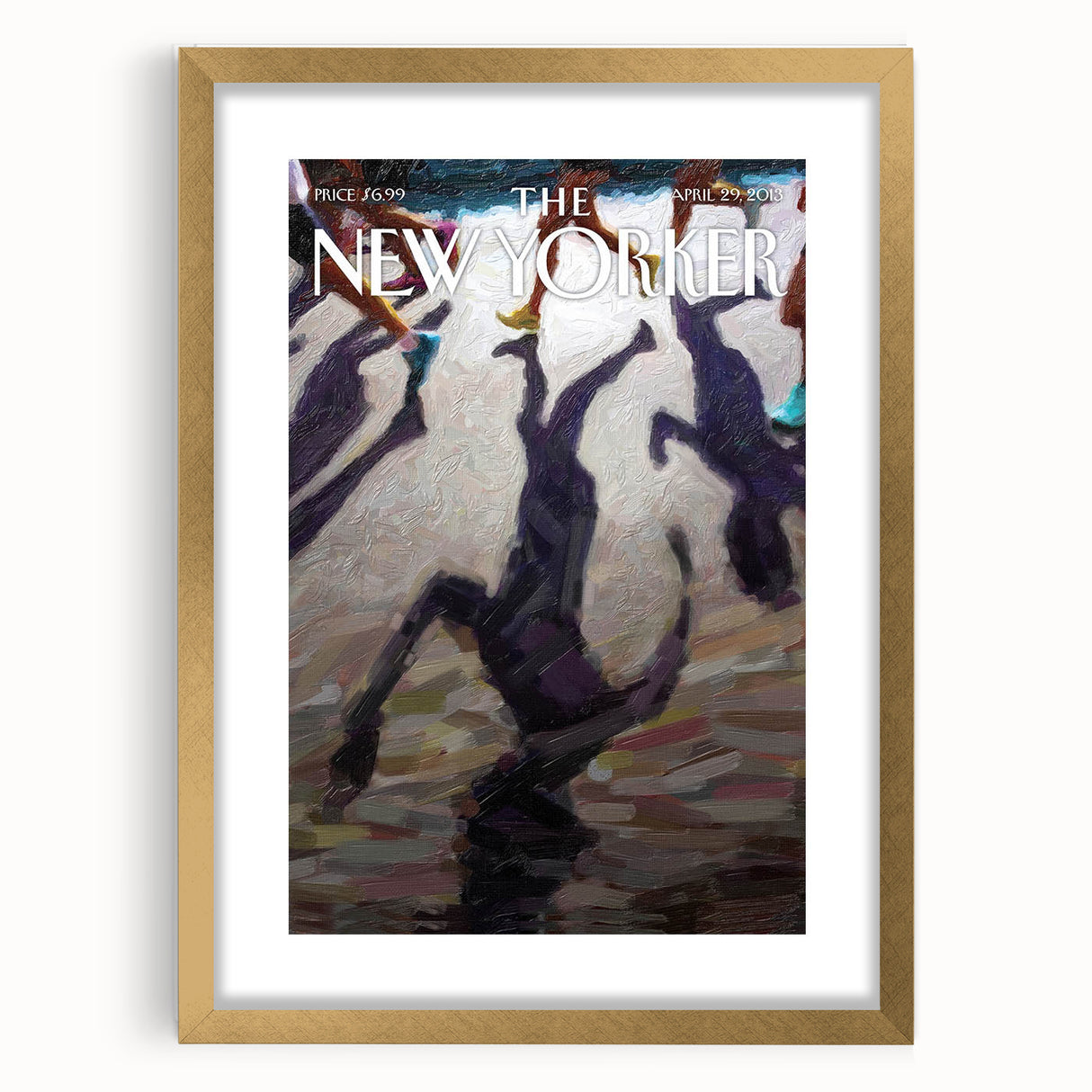 Vintage New Yorker Poster – Abstract Runner's Shadow Art Print