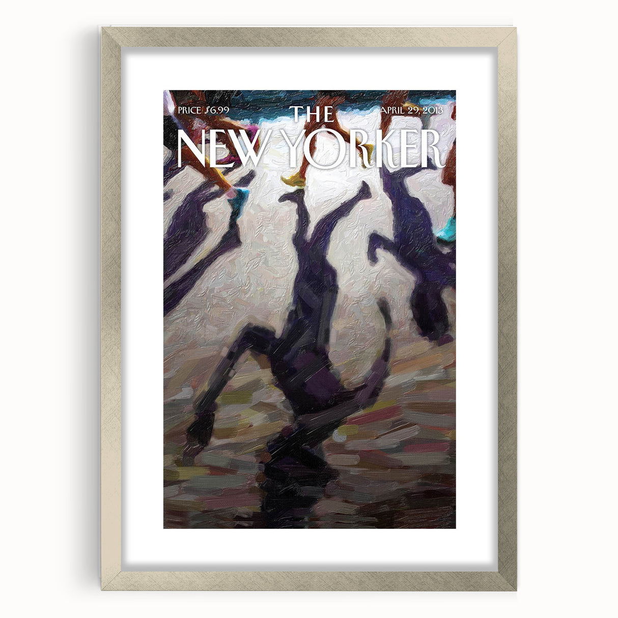 Vintage New Yorker Poster – Abstract Runner's Shadow Art Print
