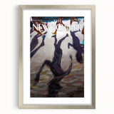 Vintage New Yorker Poster – Abstract Runner's Shadow Art Print