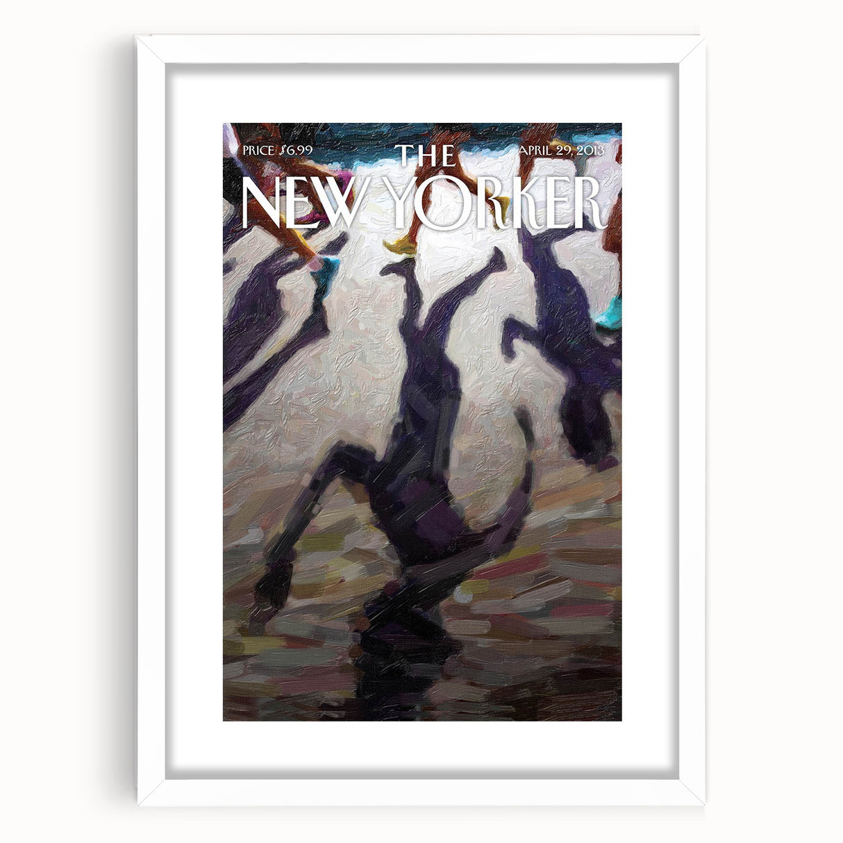 Vintage New Yorker Poster – Abstract Runner's Shadow Art Print