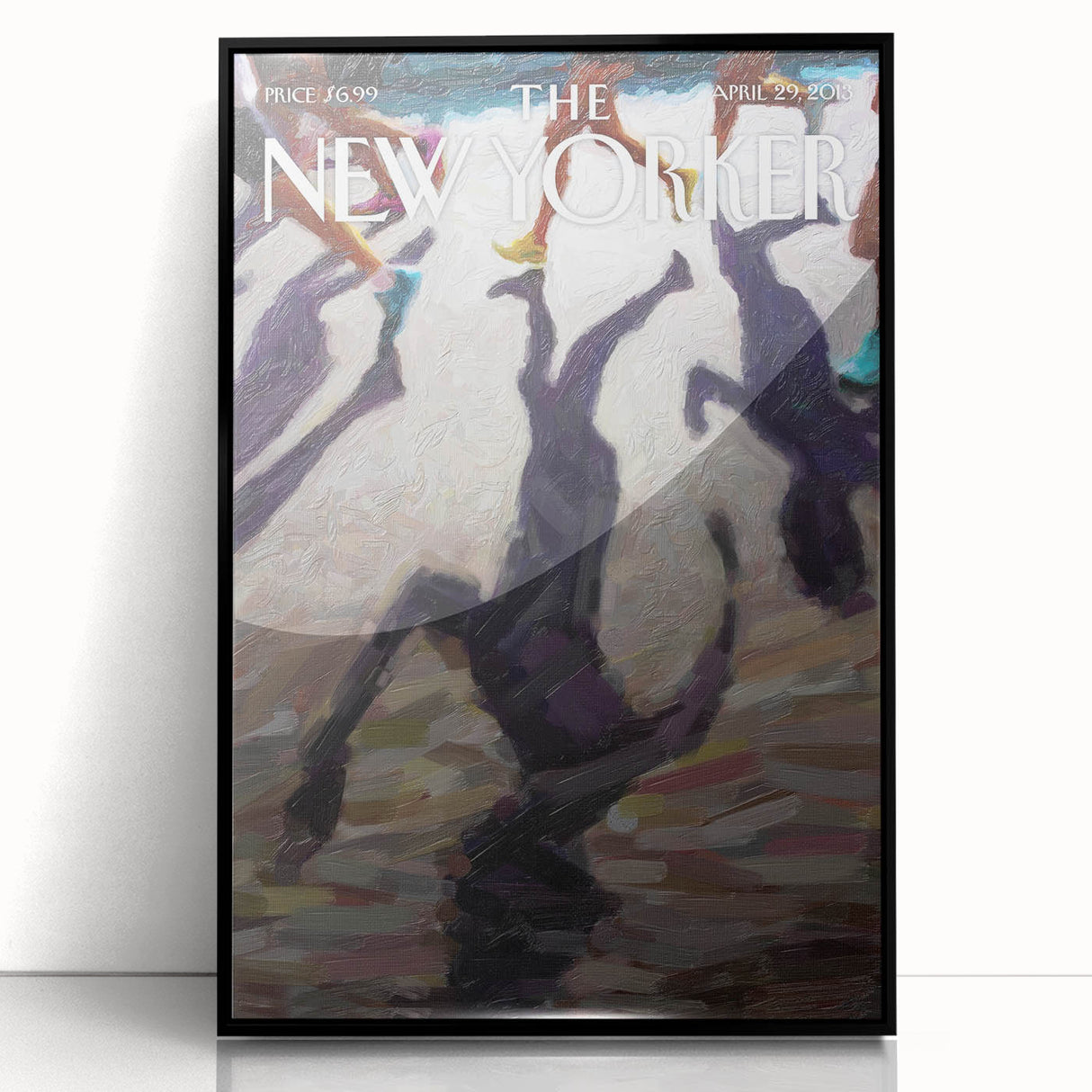 Vintage New Yorker Poster – Abstract Runner's Shadow Art Print