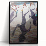 Vintage New Yorker Poster – Abstract Runner's Shadow Art Print