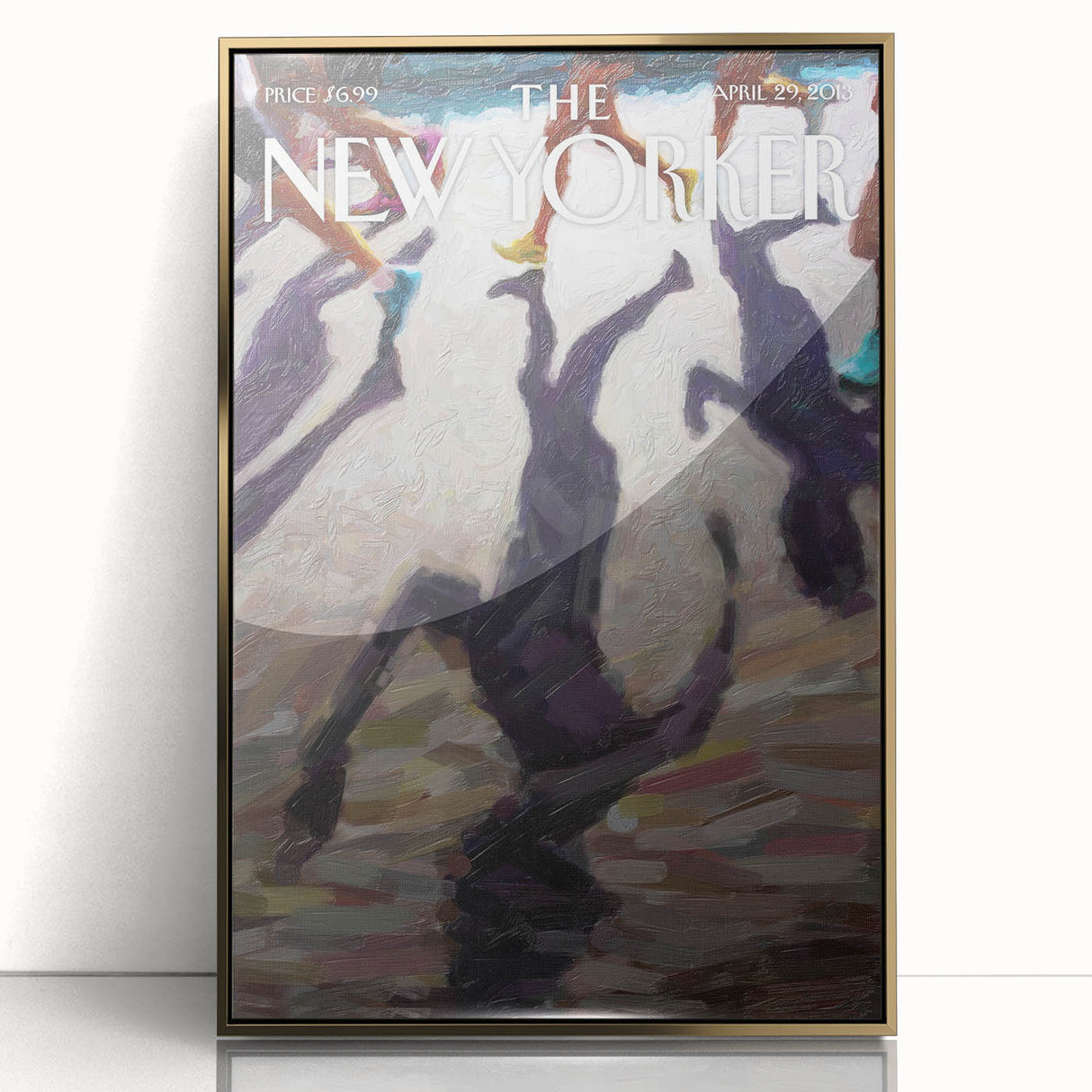 Vintage New Yorker Poster – Abstract Runner's Shadow Art Print