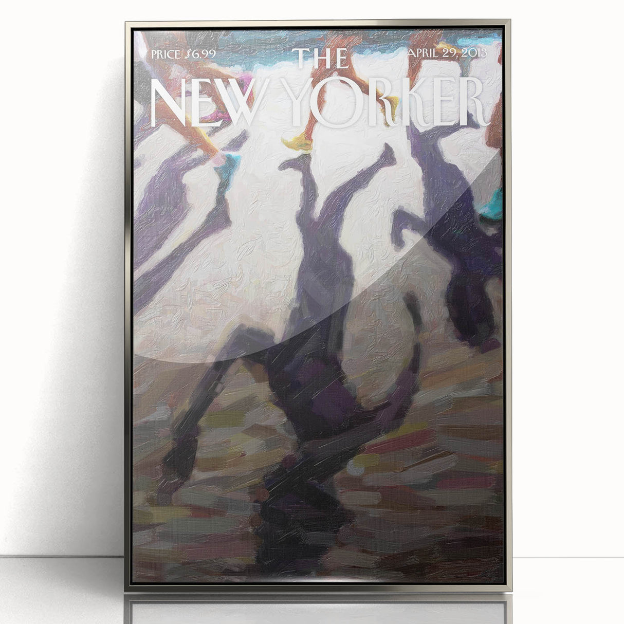 Vintage New Yorker Poster – Abstract Runner's Shadow Art Print