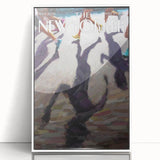 Vintage New Yorker Poster – Abstract Runner's Shadow Art Print
