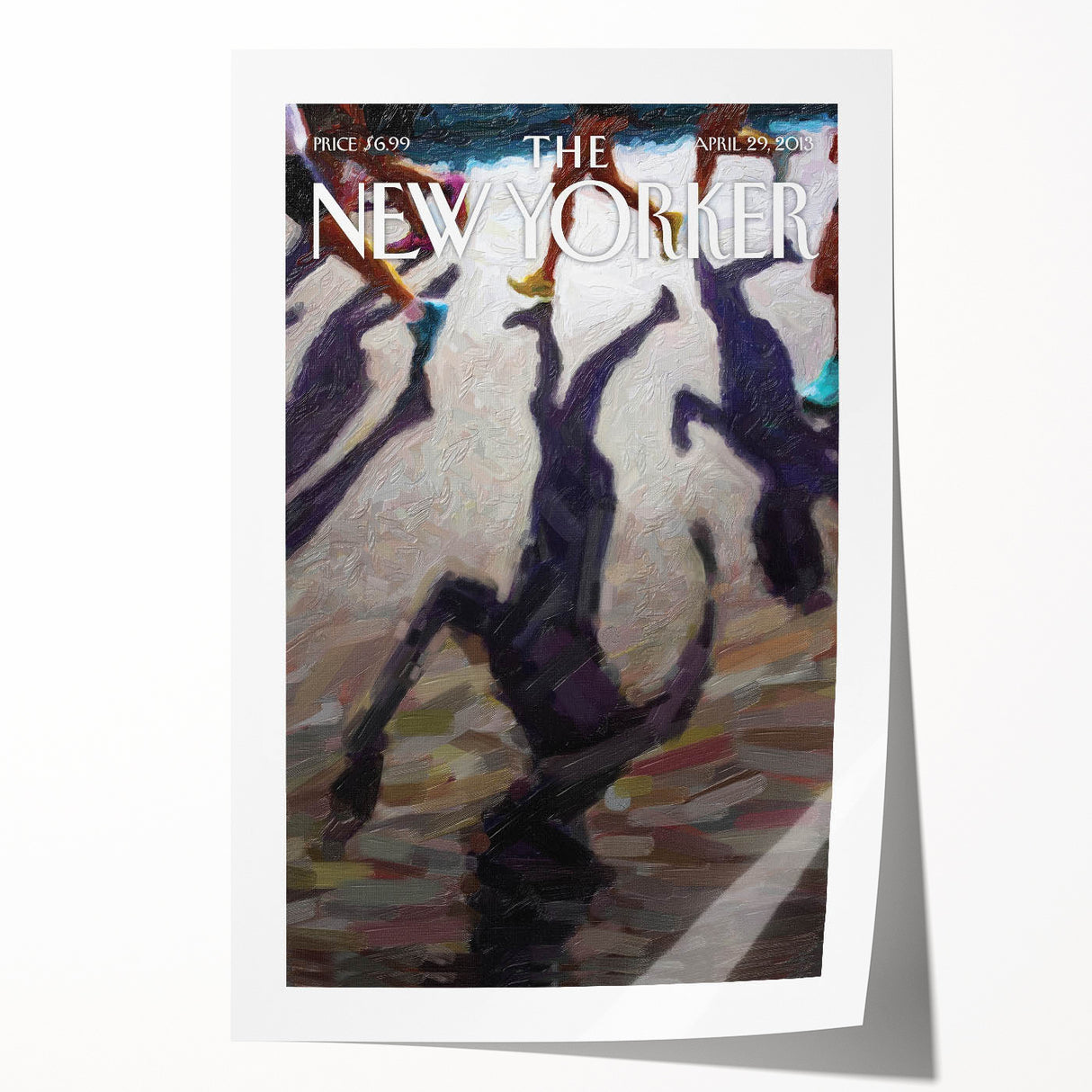 Vintage New Yorker Poster – Abstract Runner's Shadow Art Print