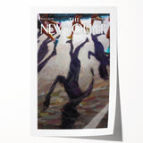 Vintage New Yorker Poster – Abstract Runner's Shadow Art Print