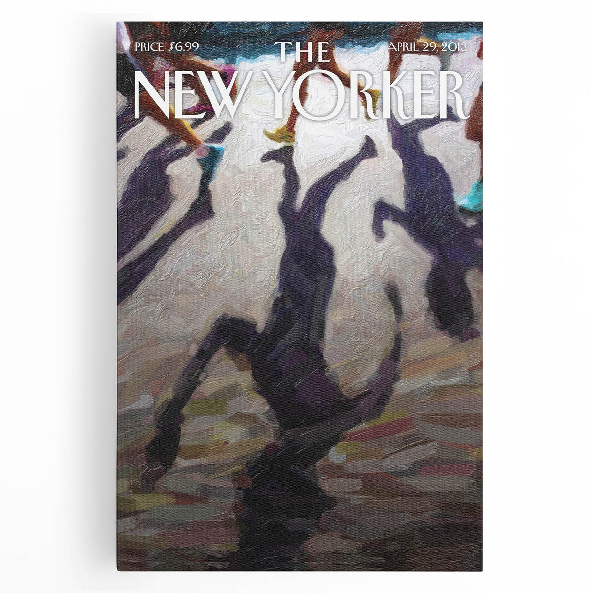 Vintage New Yorker Poster – Abstract Runner's Shadow Art Print