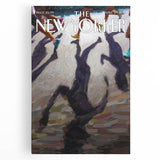 Vintage New Yorker Poster – Abstract Runner's Shadow Art Print