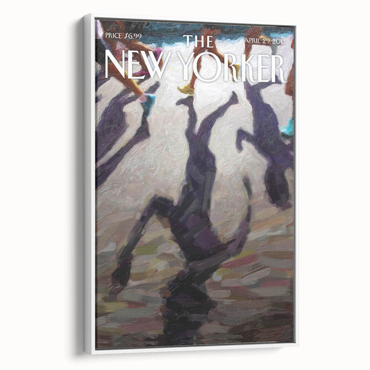 Vintage New Yorker Poster – Abstract Runner's Shadow Art Print