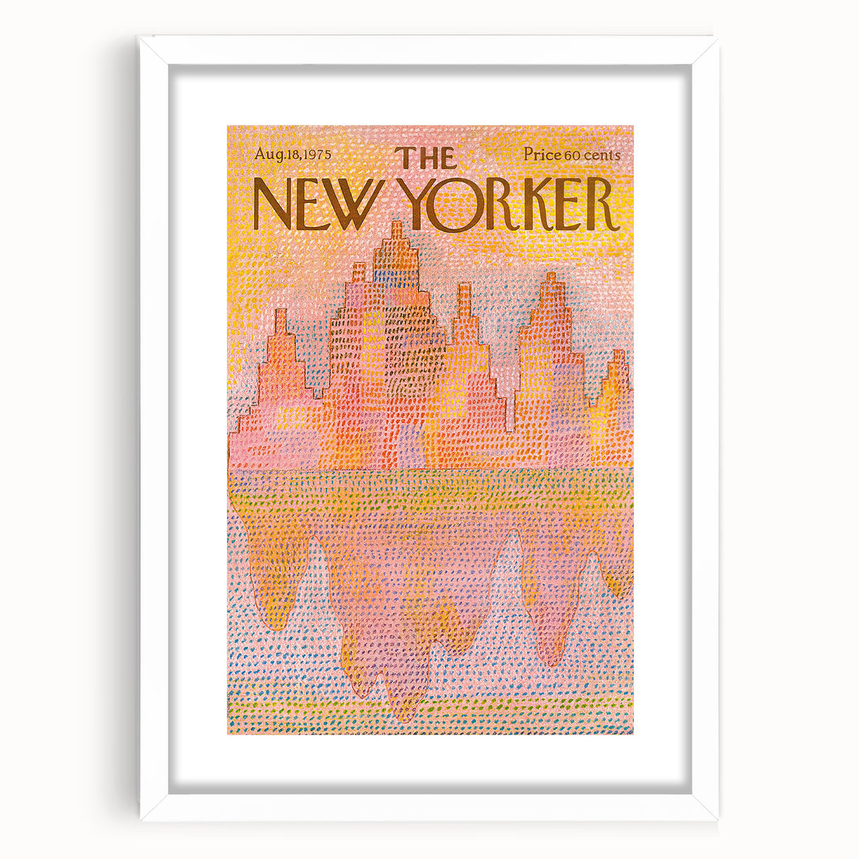 Vintage New Yorker Poster – Abstract Cityscape Art Print