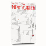 Vintage New Yorker Poster – Heart in the Maze Art Print