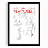Vintage New Yorker Poster – Heart in the Maze Art Print