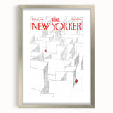 Vintage New Yorker Poster – Heart in the Maze Art Print