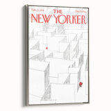 Vintage New Yorker Poster – Heart in the Maze Art Print