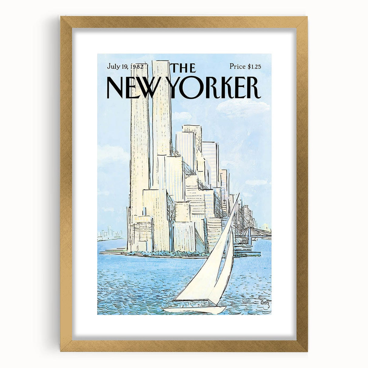 New Yorker Magazine Cover Art - Twin Towers Vintage Poster