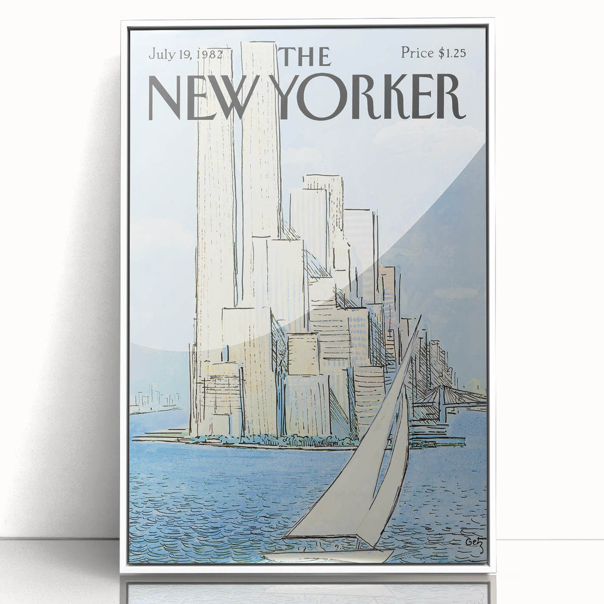 New Yorker Magazine Cover Art - Twin Towers Vintage Poster