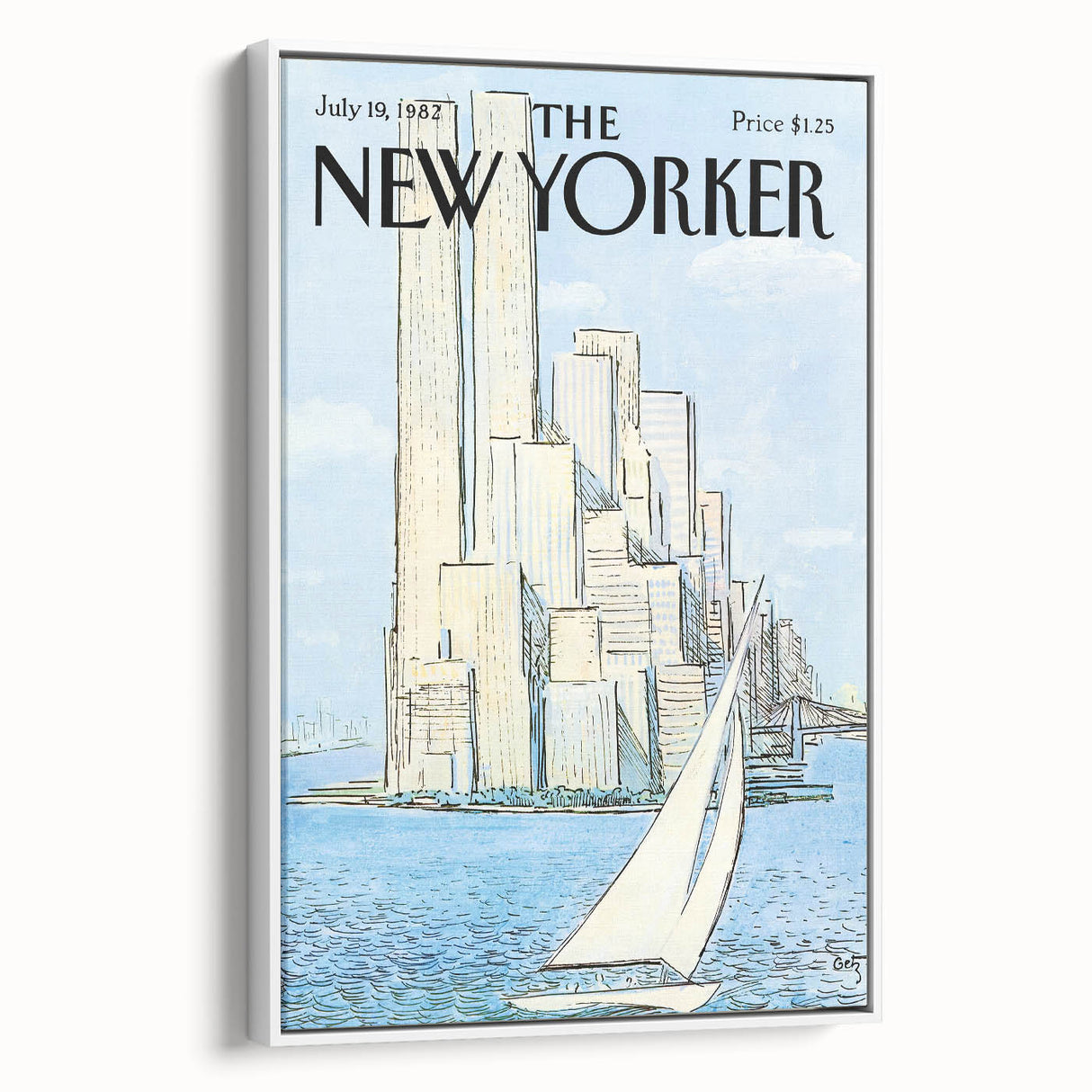 New Yorker Magazine Cover Art - Twin Towers Vintage Poster