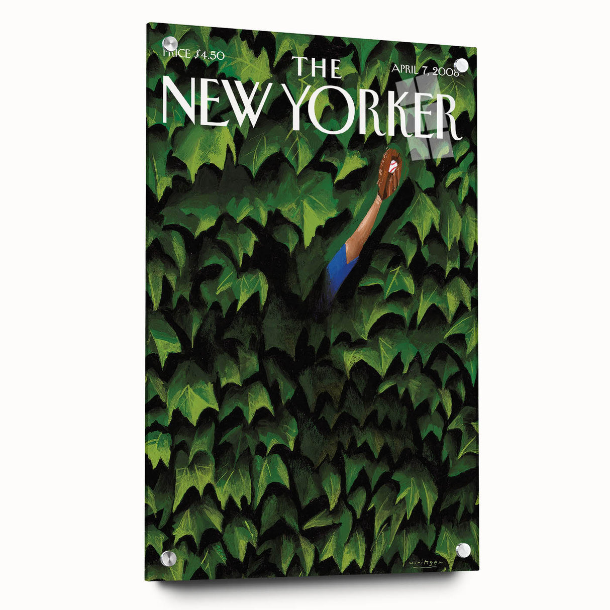Vintage New Yorker Poster – Hidden Hand in Ivy Art Print