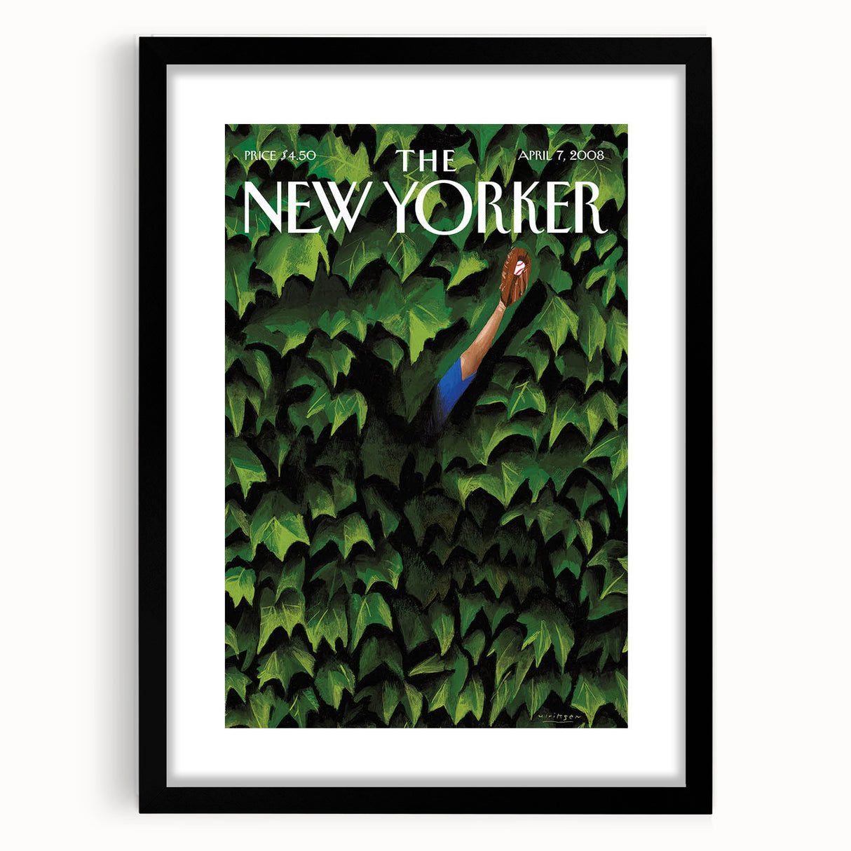 Vintage New Yorker Poster – Hidden Hand in Ivy Art Print