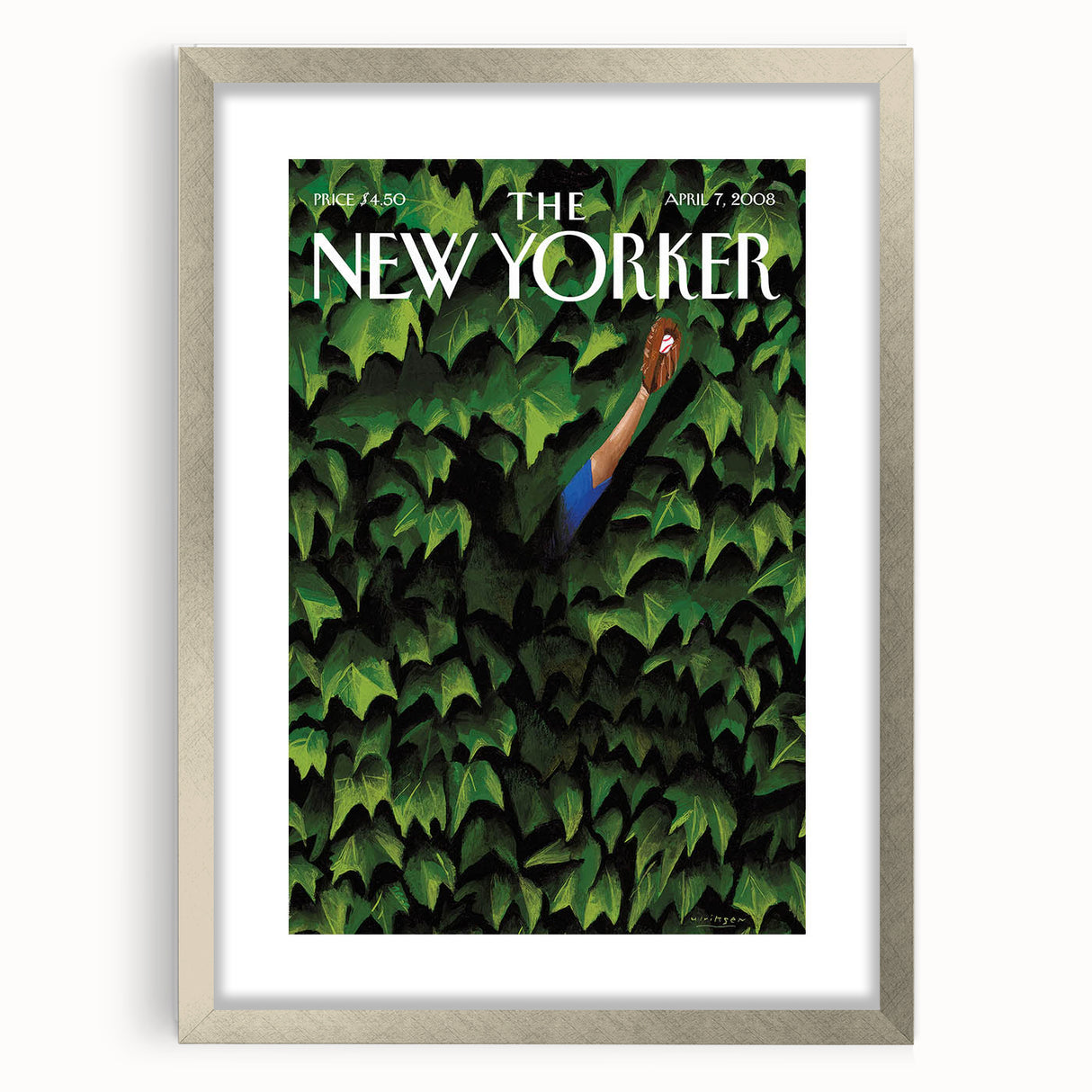 Vintage New Yorker Poster – Hidden Hand in Ivy Art Print