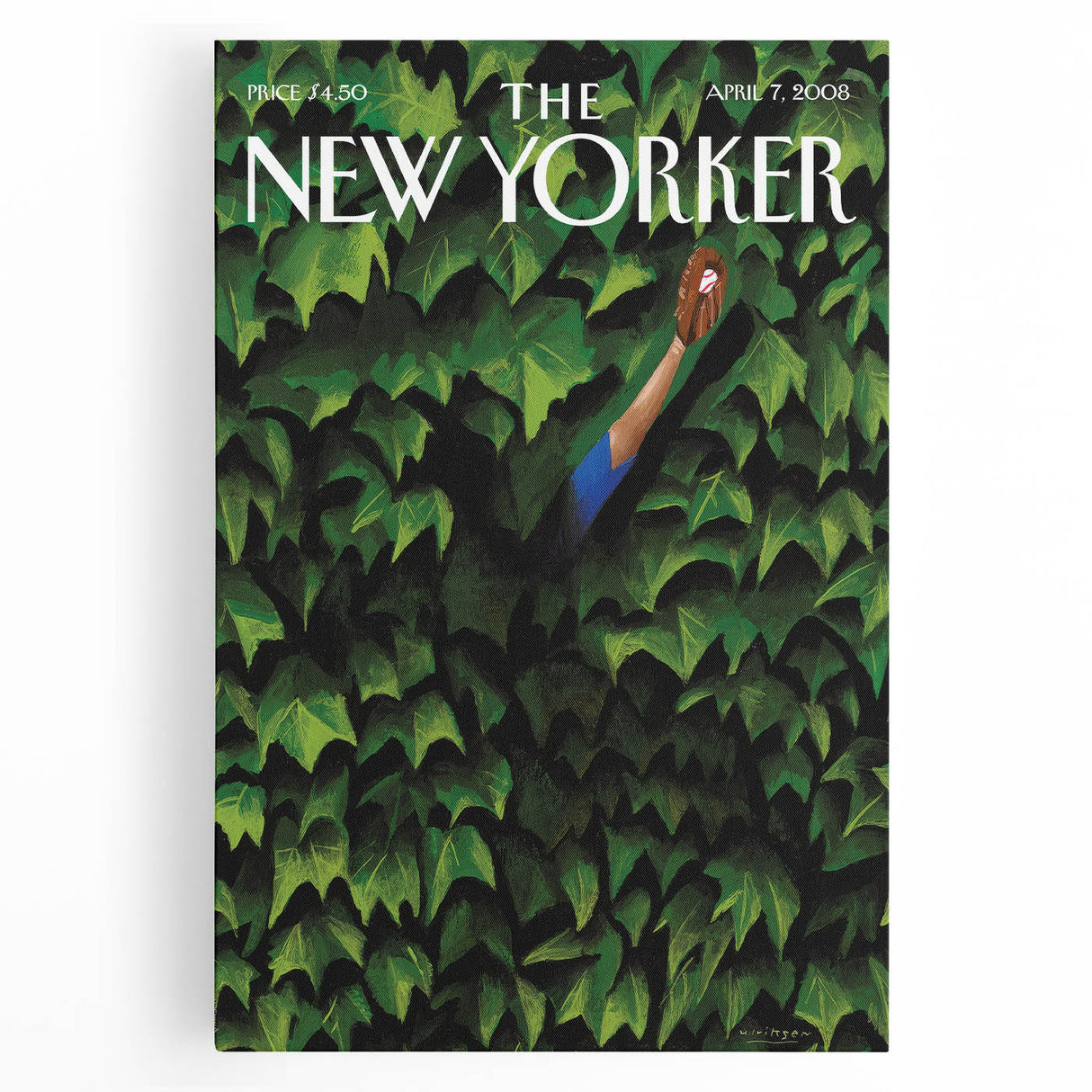 Vintage New Yorker Poster – Hidden Hand in Ivy Art Print