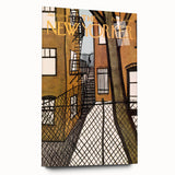 Vintage New Yorker Poster – Urban Fire Escape Alley Art Print