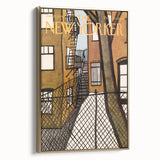 Vintage New Yorker Poster – Urban Fire Escape Alley Art Print
