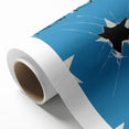 Vintage New Yorker Poster – Broken Star and Blue Background Art Print