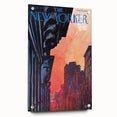 Vintage New Yorker Poster – Sunset Over New York City Art Print