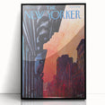 Vintage New Yorker Poster – Sunset Over New York City Art Print