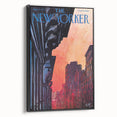 Vintage New Yorker Poster – Sunset Over New York City Art Print