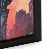 Vintage New Yorker Poster – Sunset Over New York City Art Print