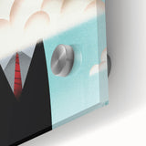Vintage New Yorker Poster – Surreal Man in the Clouds Art Print