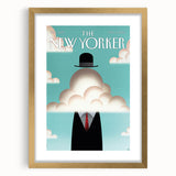 Vintage New Yorker Poster – Surreal Man in the Clouds Art Print