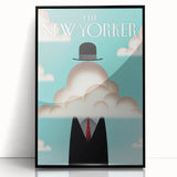 Vintage New Yorker Poster – Surreal Man in the Clouds Art Print