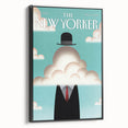 Vintage New Yorker Poster – Surreal Man in the Clouds Art Print